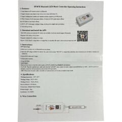 WS2811-WS2812 ARGB Pixel Led SP107E Müzik Kontrol Cihazı Bluetoothlu
