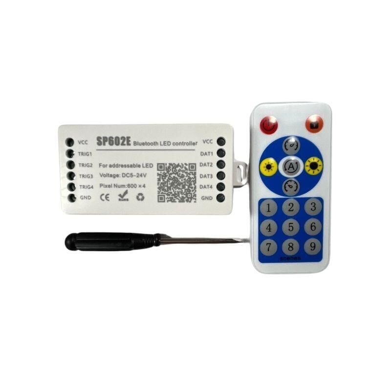 SP602E 4 Kanallı Pixel ARGB Led Müzik Kontrol Cihazı Kumanda + Bluetooth APP Kontrolü
