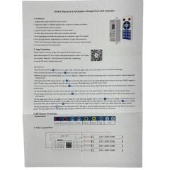 SP602E 4 Kanallı Pixel ARGB Led Müzik Kontrol Cihazı Kumanda + Bluetooth APP Kontrolü