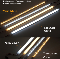 220 Volt 4014 Çubuk Led 1M Kasalı Dim Edilebilir Bar Led 220v Gün Işıgı 3000-3200K - Opak Cam