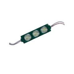 24 Volt Yeşil 3 Watt 3 lü Lensli 3030 Reklamcı Modül (10 Adet)