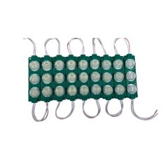 24 Volt Yeşil 3 Watt 3 lü Lensli 3030 Reklamcı Modül (10 Adet)