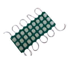 24 Volt Yeşil 3 Watt 3 lü Lensli 3030 Reklamcı Modül (10 Adet)