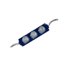 24 Volt  Mavi Watt 3 lü Lensli 3030 Reklamcı Modül (10 Adet)
