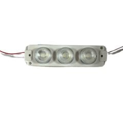 24 Volt Beyaz 3 Watt 3 lü Lensli 3030 Reklamcı Modül (10 Adet)