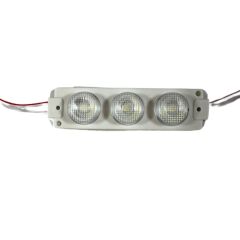 24 Volt Beyaz 3 Watt 3 lü Lensli 3030 Reklamcı Modül (10 Adet)
