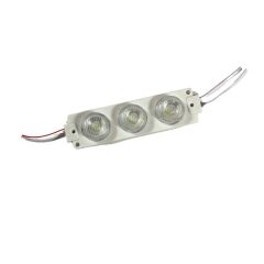 24 Volt Beyaz 3 Watt 3 lü Lensli 3030 Reklamcı Modül (10 Adet)