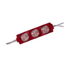 24 Volt Kırmızı 3 Watt 3 lü Lensli 3030 Reklamcı Modül (10 Adet)