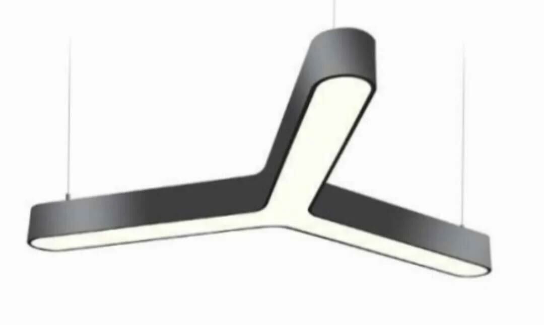 ÜÇGEN LİNEER AYDINLATMA ARMATÜR RADÜSLÜ Siyah - Günışığı 3000-3200K - Çap : Q40-20X20cm (0,6m) - 20W - 2600Lm