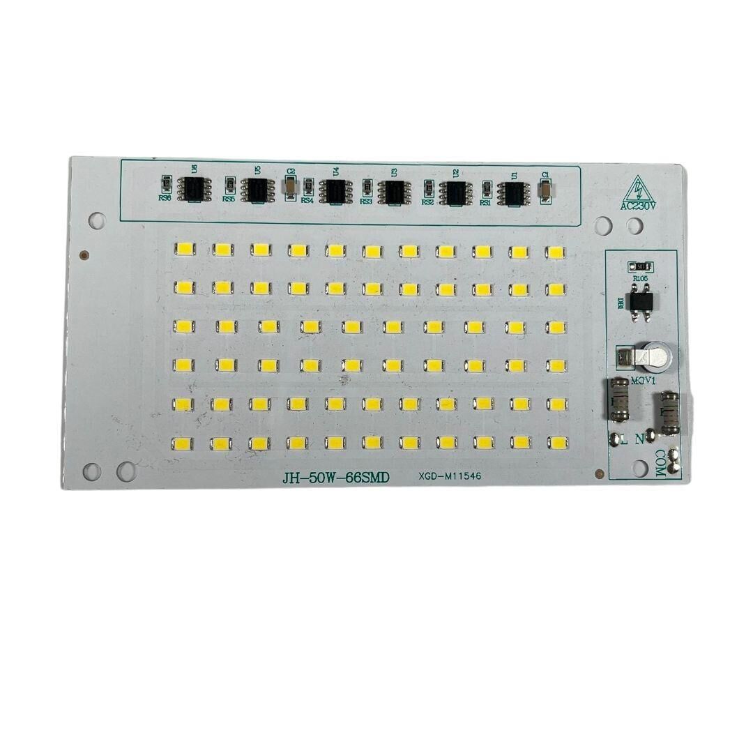 220V 50W 2835 SMD Ledli Beyaz  Hazır Projektör Ledi 220 Volt 50 Watt PCB