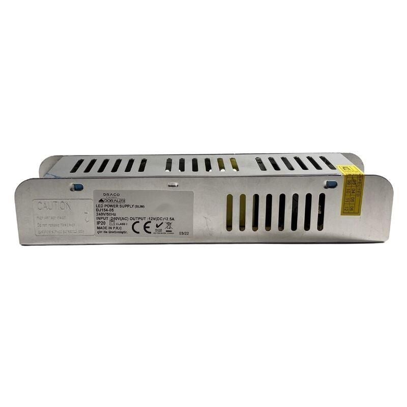 12V 12,5A 150W Slim AdaptöR 12 VOLT 12,5 AMPER ADAPTÖR