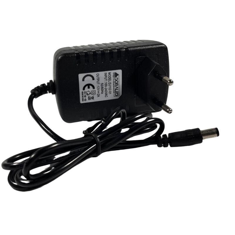 12V 2 Amper Priz Tipi Plastik Kasa Adaptör IP20 İç Mekan