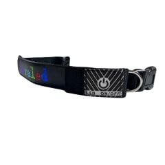 Bluetooth Lu Telefon Kontrollü Köpek Tasması Flexible Matrix Led Ekran Şarjlı (12*48 dots 150*30mm)