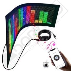 Bluetooth Lu Telefon Kontrollü Kamyon İçin P32192RGB Flexible Matrix Led Ekran 24V 32*192 dots 102*22cm