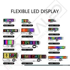 Bluetooth Lu Telefon Kontrollü Kamyon İçin P32192RGB Flexible Matrix Led Ekran 24V 32*192 dots 102*22cm