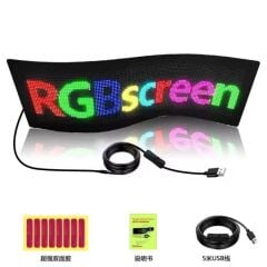 Bluetooth Lu Telefon Kontrollü Kamyon İçin P32256RGB Flexible Matrix Led Ekran 24V 32*256 dots 135*22cm