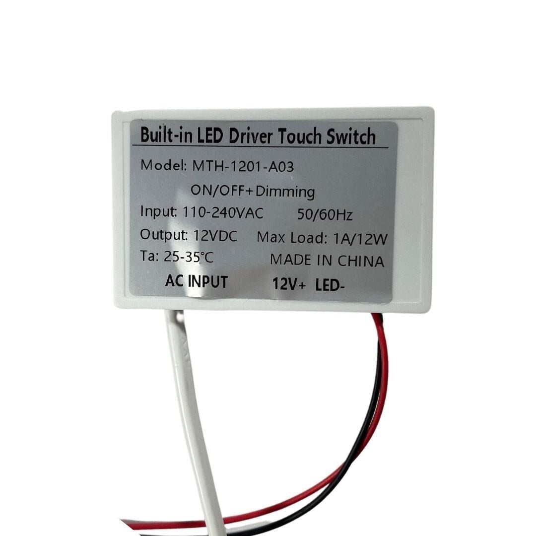 220V Girişli 12V 1A Dokunmatik (Touch) Ayna Arkası Sensör Ayna Lambası Banyo Aynası Mobilya Sensörü