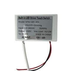 220V Girişli 12V 1A Dokunmatik (Touch) Ayna Arkası Sensör Ayna Lambası Banyo Aynası Mobilya Sensörü