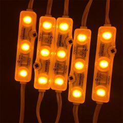Samsung 3 lü Led Modül 12 Volt Sarı (Amber) -10 Adet
