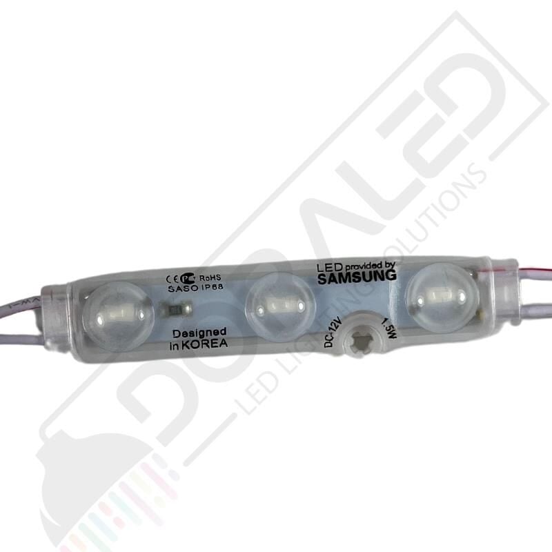 Samsung 3 lü Led Modül 12 Volt Kırmızı -10 Adet