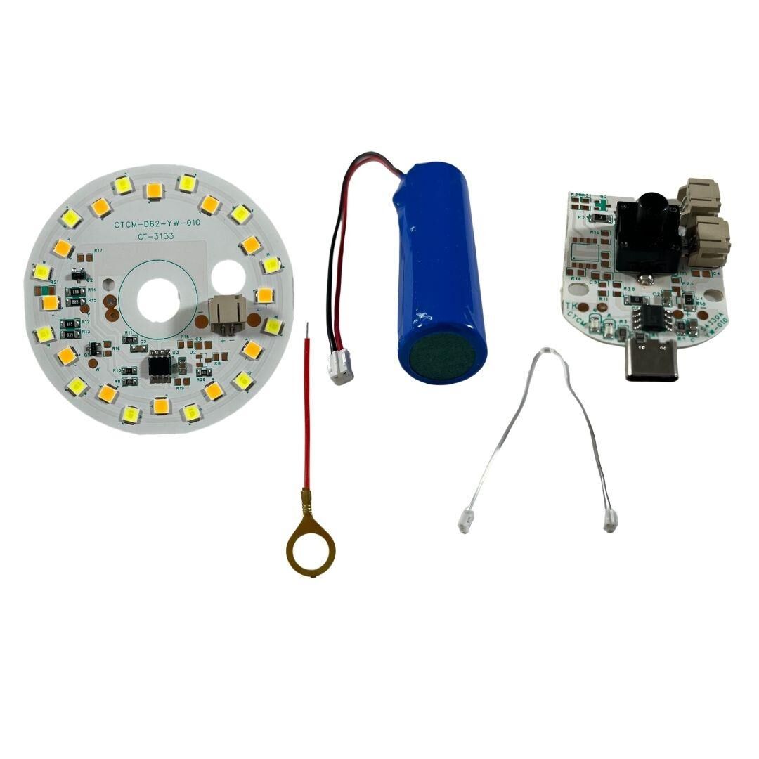 3 Volt 3 RENK Type-C Soketli Dokunmatik masa lambası  Led Modül + pil