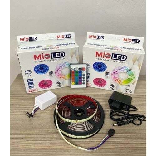 RGB ŞERİT LED SET 5M SİLİKONLU RBW SET