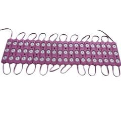12 Volt Pembe 3 Watt 3’lü Lensli 3030 Reklamcı Modül (10 Adet)