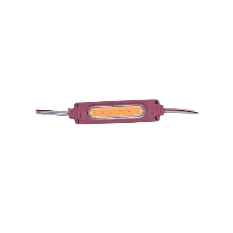 12 Volt Pembe 3 Watt 3’lü Lensli 3030 Reklamcı Modül (10 Adet)