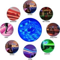Tuya Destekli Wifi Kontrollü RGB Şerit Led Set 5M