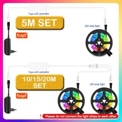 Tuya Destekli Wifi Kontrollü RGB Şerit Led Set 10M
