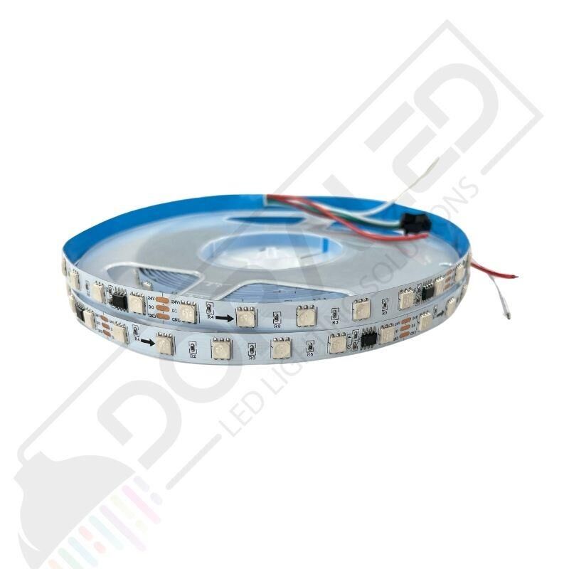 24V WS2811 RGB Pixel Şerit Led 60 Ledli IP65 5M