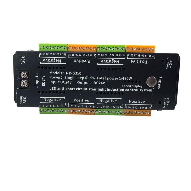 Sensörlü Yürüyen Merdiven Devresi Dimmerli Yürüyen Basamak Devresi 24 Volt 32 Kanal