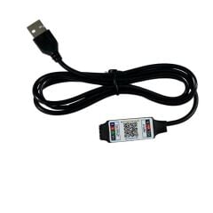 USB girişli Bluetooth Cep Telefonundan RGB Şerit LED Kontrol Modülü 6A 5V