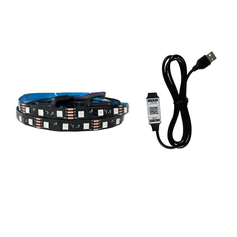 Telefon kontrollü Bluetooth lu Televizyon Monitör Arkası Rgb Şerit Led 5 Metre 60Led/m