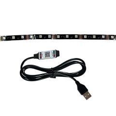 Telefon kontrollü Bluetooth lu Televizyon Monitör Arkası Rgb Şerit Led 5 Metre 60Led/m