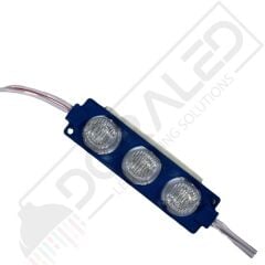 12 Volt Mavi 3 Watt 3 lü Lensli 3030 Reklamcı Modül (10 Adet)