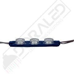 12 Volt Mavi 3 Watt 3 lü Lensli 3030 Reklamcı Modül (10 Adet)