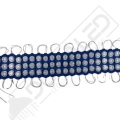 12 Volt Mavi 3 Watt 3 lü Lensli 3030 Reklamcı Modül (10 Adet)