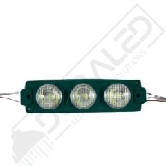 12 Volt Yeşil 3 Watt 3 lü Lensli 3030 Reklamcı Modül (10 Adet)
