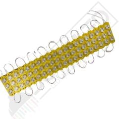 12 Volt Amber (Sarı) 3 Watt 3 lü Lensli 3030 Reklamcı Modül (10 Adet)