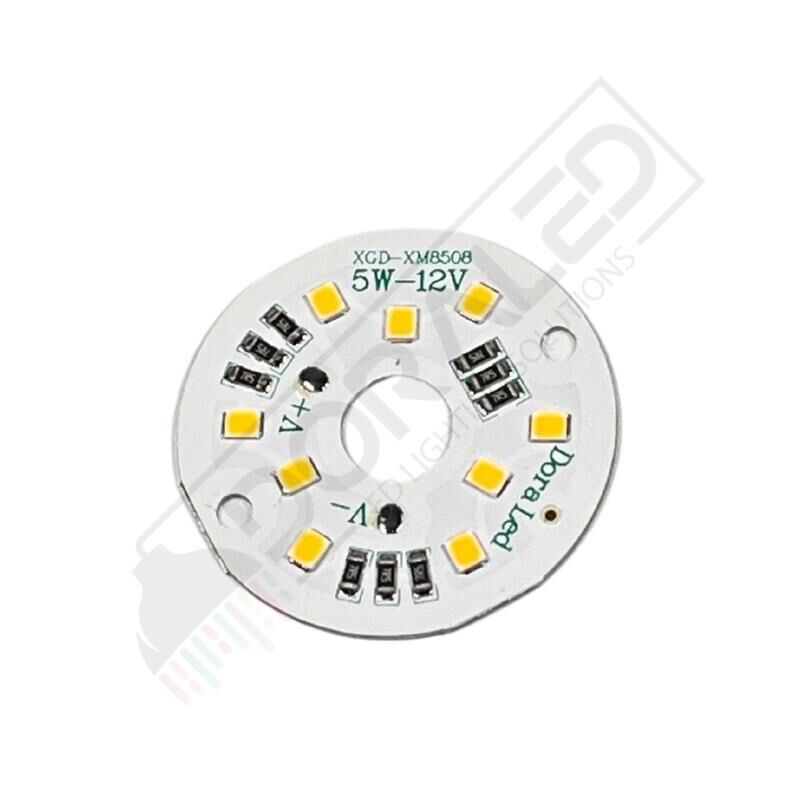 12Volt 5Watt Smd 2835 Ledli Led Modül 10mm Delik Çaplı Gün Işığı 12V 5W Avize Ledi 40mm(3 Adet)