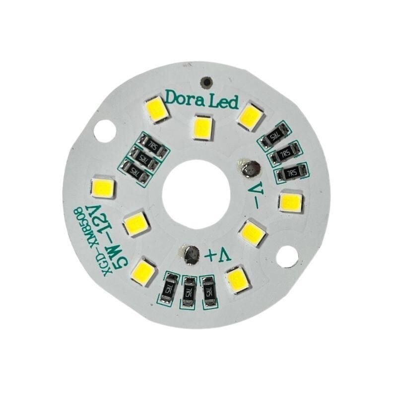 12Volt 5Watt Smd 2835 Ledli Led Modül 10mm Delik Çaplı Beyaz 12V 5W Avize Ledi 40mm(3 Adet)