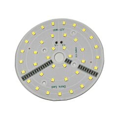 12Volt 18Watt Smd 2835 Ledli Led Modül 10mm Delik Çaplı Beyaz 12V 18W Avize Ledi 88mm