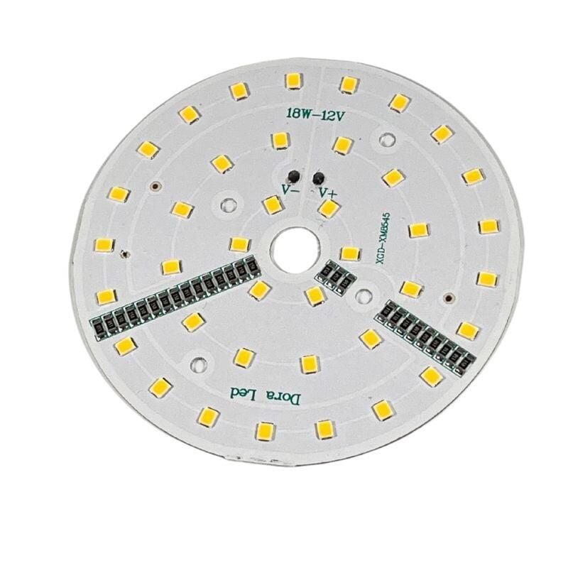 12Volt 18Watt Smd 2835 Ledli Led Modül 10mm Delik Çaplı Gün Işığı 12V 18W Avize Ledi 88mm