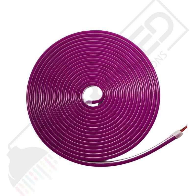 12 Volt 6x12mm Mor Esnek Neon Led 5 Metre (2.5 cm'de Kesilebilir.)