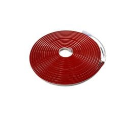 12 Volt 6x12mm Kırmızı Esnek Neon Led 5 Metre (2.5 cm'de Kesilebilir.)