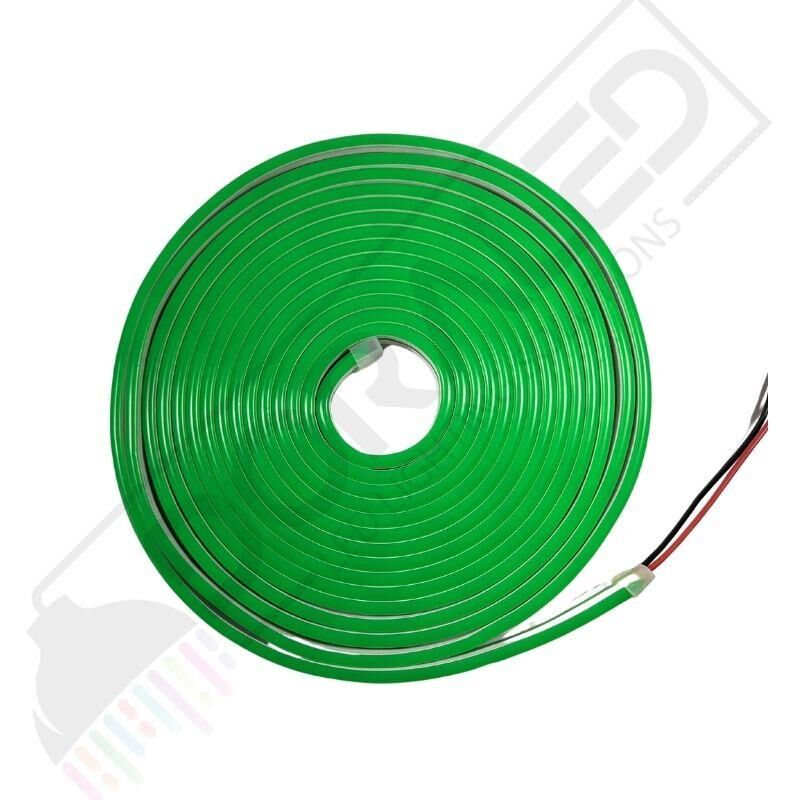 12 Volt 6x12mm Yeşil Esnek Neon Led 5 Metre (2.5 cm'de Kesilebilir.)