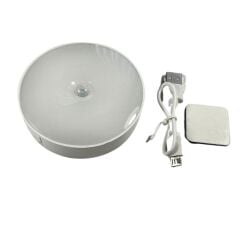 Hareket Sensörlü - Usb Şarjlı - mıknatıslı  Led Işık Lamba Yuvarlak 3 Renk ayarlı