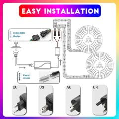 Tuya Destekli Wifi Kontrollü RGB Şerit Led Set 5 Metre