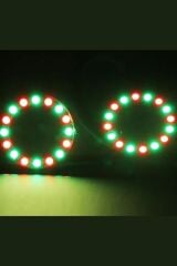 WS2812B Matrix Dijital Yuvarlak Pixel Led 24 Led Halka ARGB Magic Led Ayrı Ayrı Adresli Matrix  Ekran 5V Dış Çap 73mm İç Çap 54mm